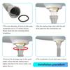 Adjustable Sink Drain Pipe Flexible P Trap Kit Strong Under Sink Plumbing Leak Proof Sink Drain for Bathroom Kitchen