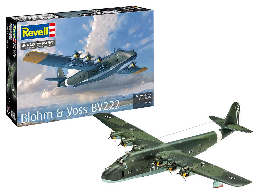 Revell German Blohm Voss BV222 Wiking Plastic Model Kit 03792 1/72 & (Airplane)