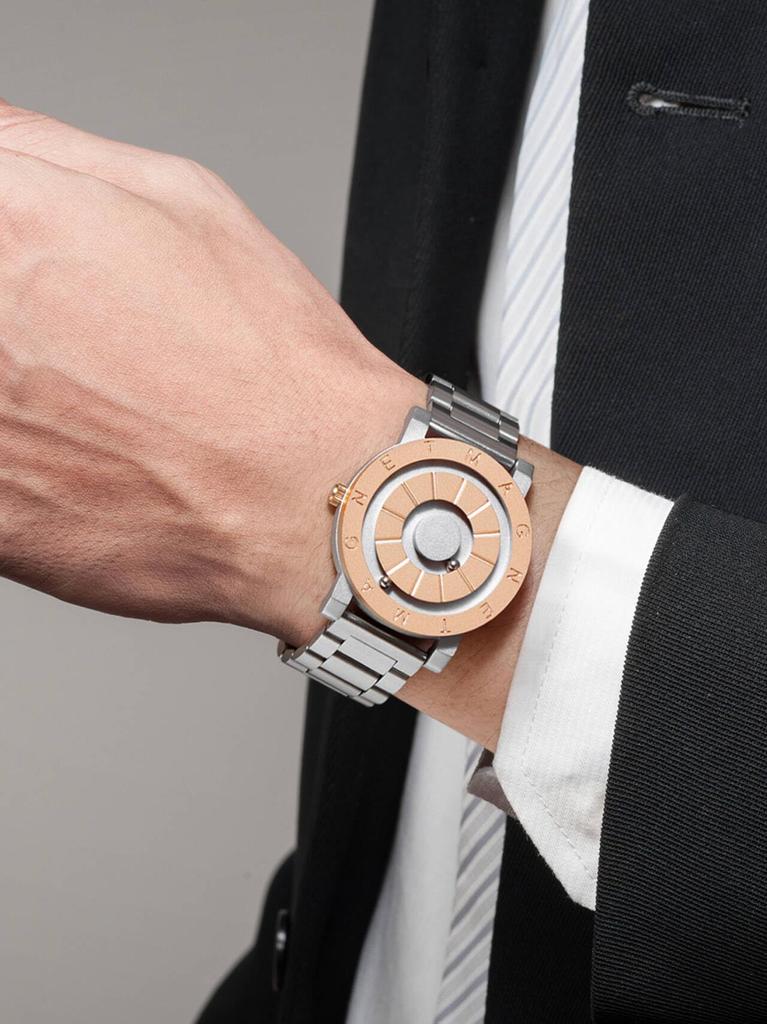 Magnetic Quartz Magnetic Ball 40MM Stainless Steel Gold Silver [EUTOUR] Watch, Men's Watch, Cool, Simple, Casual, Watch, Design, Waterproof, Dial,
