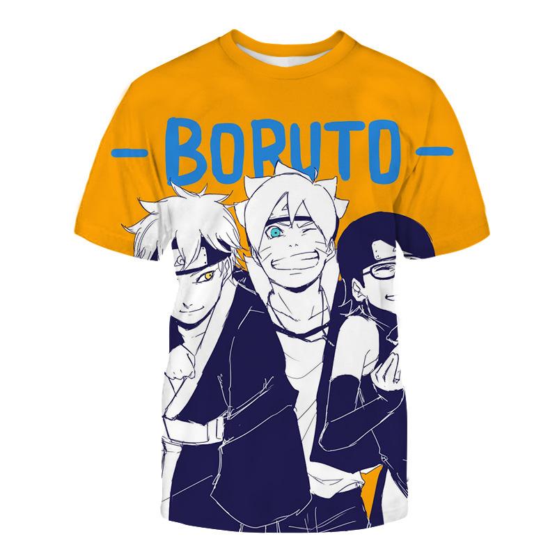 New Youth Four Seasons Breathable Mesh Naruto Men's 3D Printed T-shirt