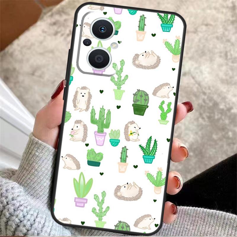 Hedgehog and Balloon For OPPO Reno 8T 7 8 Lite 14F 13F 11F 12F 10 11 12 13 14 Pro OPPO Find X9 X5 X6 X8 Pro Case