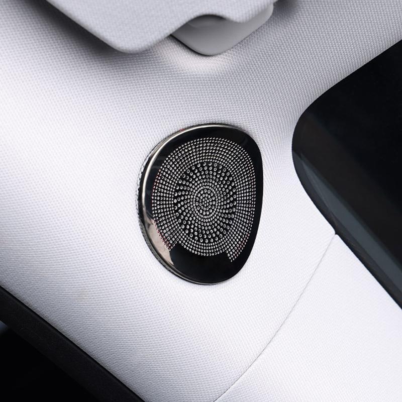 Pentru Tesla Model 3 Y 2017 2018 2019 2020 2021 2022 2023 Inox Lampă de Lectură Față Mașină Difuzor Tweeter Audio Acoperire Ornament Autocolant