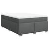 Maison Exclusive - Sommier à lattes de lit avec matelas Gris foncé 160x200cm Tissu