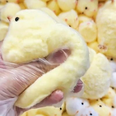 Pelúcia de silicone de galinha amarela grande feita à mão, brinquedos de apertar, pintinhos fofos, brinquedo de apertar Taba, liberação de estresse manual