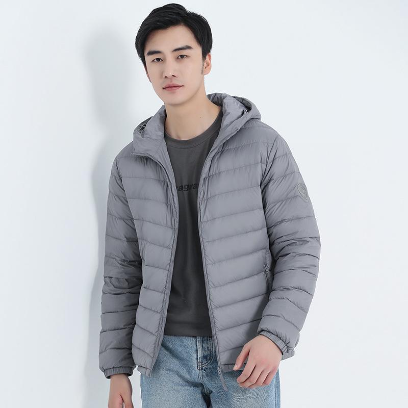Men's Lightweight Hooded Down Jacket - Trendy Korean Style Fashion for Middle-Aged Winter Warmth