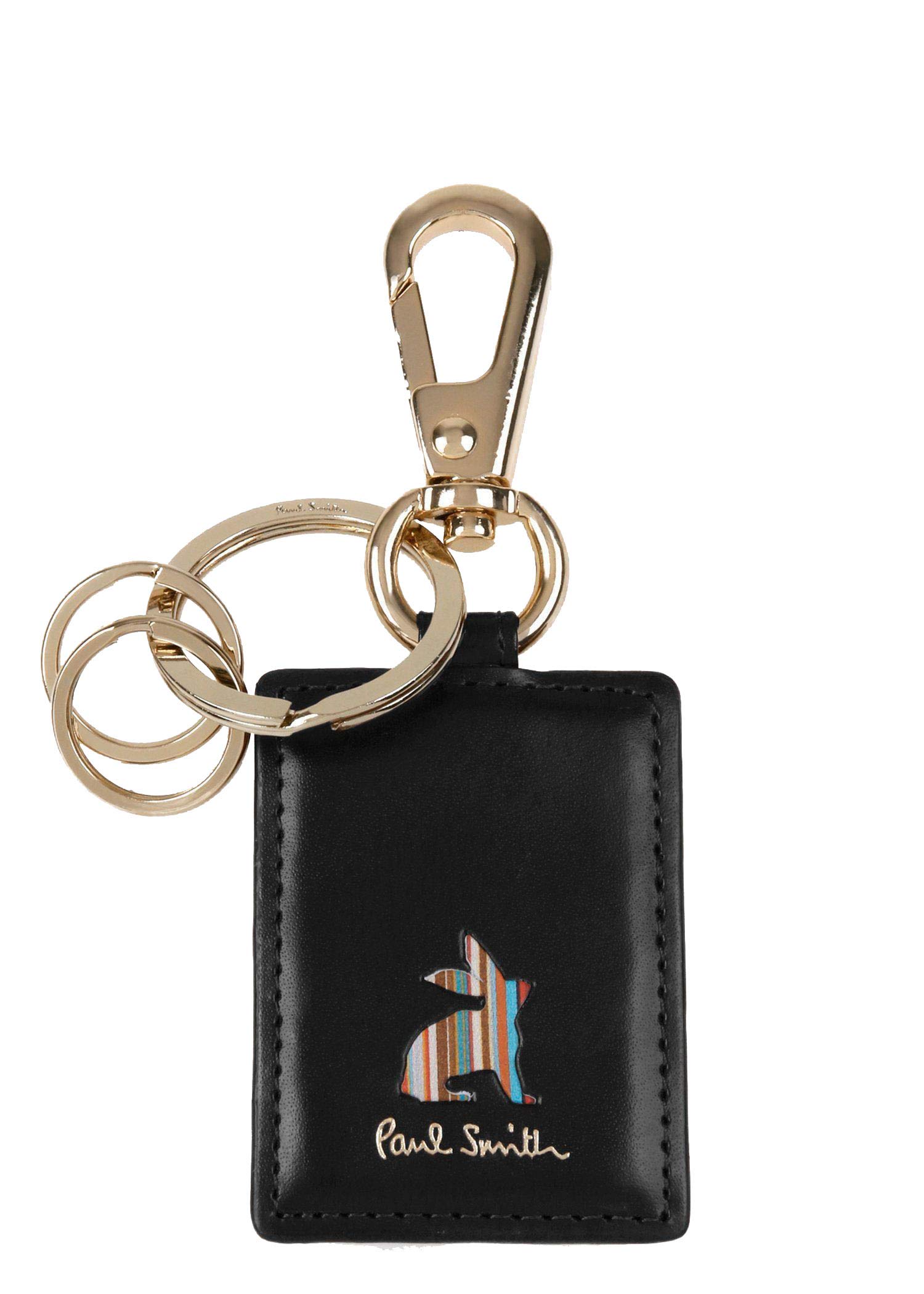 

Paul Smith Marquetry Stripe Rabbit Key with Authentic Gift Box and Shopping 873734 PSQ168 Ring, Men s, Bag, (Black) чёрный