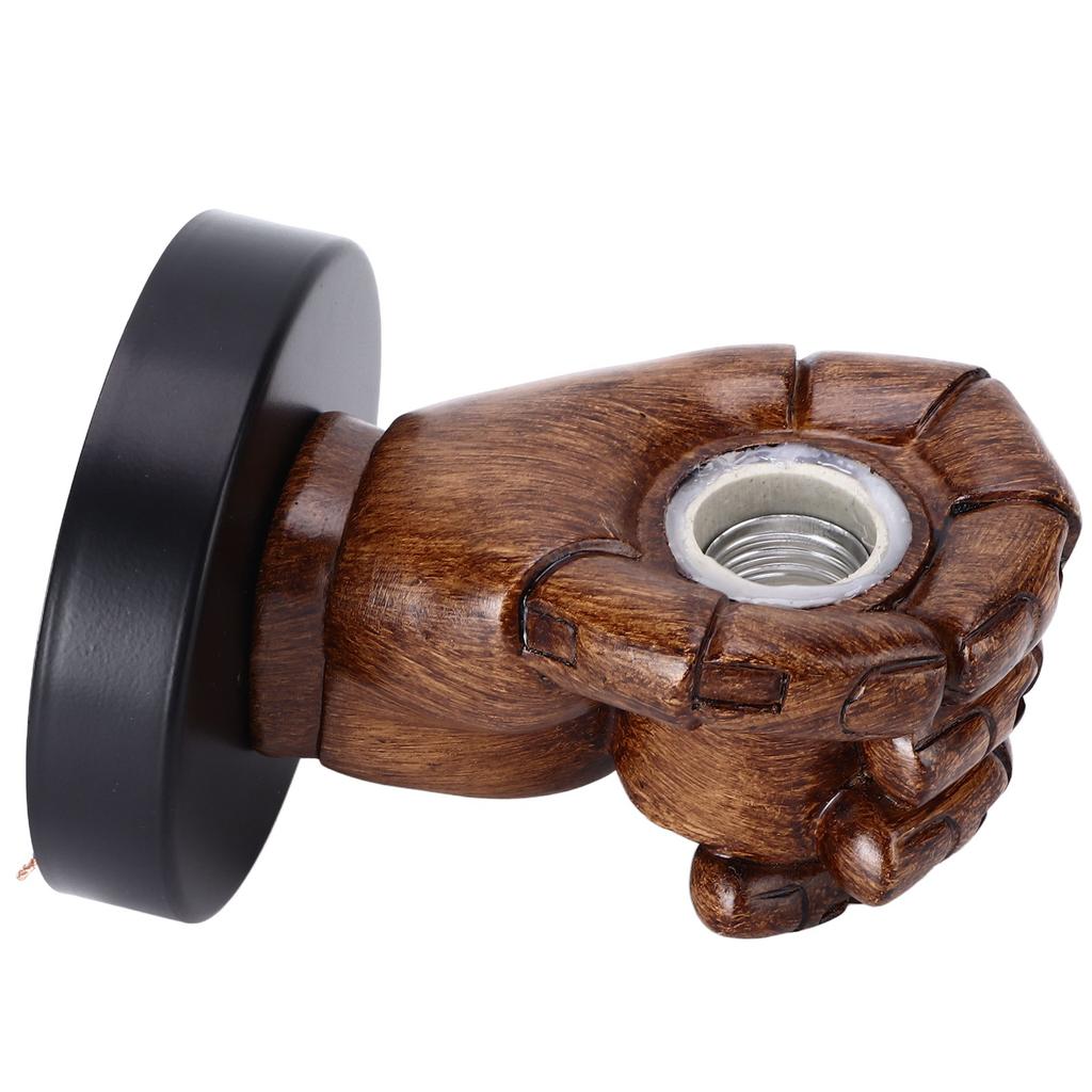 Wall Mounted Lamp Fist Shape Vintage Industrial Style Wall Sconce With Base Mount Connector for Bedroom Bar Cafe 220V