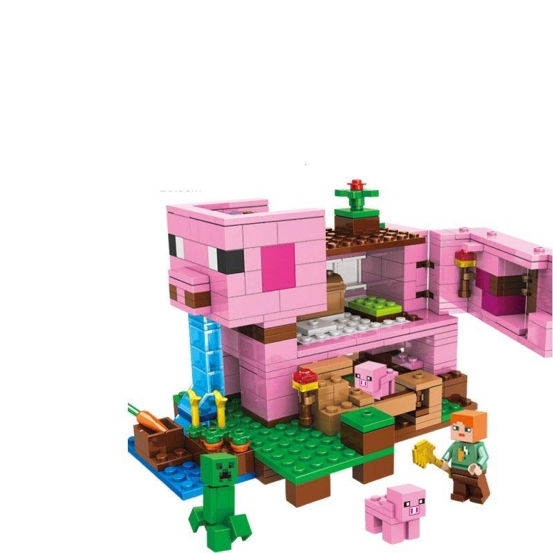 Minecraft Building Blocks Cave Base Set with Lift Mechanism, Village House Toy for Boys