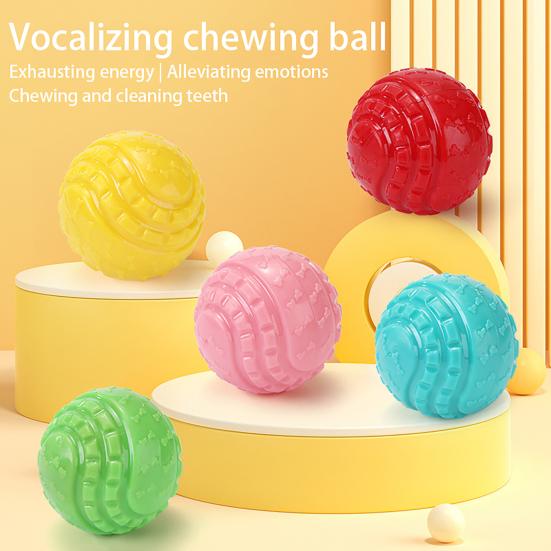 Pet Toy Bite-Resistant Tooth Cleaning Texture Medium Large Dogs Chew Toy Elastic Rebound Sound Making Pet Dog Toy