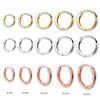 2PCS Stainless Steel Minimal Hoop Earrings For Women Girls Gold Color Small Piercing Earring Wedding Gift Smooth Ear Bone Buckle