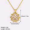 Nidin Light Luxury Heart/Flower Shape Elegant Aesthetic Charm Pendant Necklace For Women Men Birthday Party Jewelry Accessories