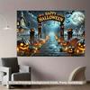 1 piece of 2D background fabric, a pumpkin lantern and Halloween-themed polyester fabric background, for the living roomzyc