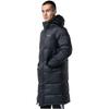 DECATHLON Solid Color Hooded Zipper Long Down Jacket Unisex Black