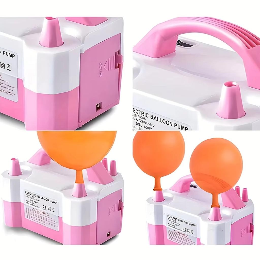 Electric Balloon Pump Balloon Blowing Machine Air Pump Double Hole Automatic Air Pump Inflatable Balloon Machine Wedding Room Ba