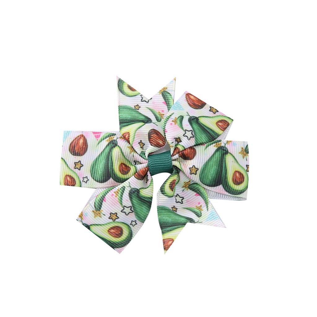 A313 Einhorn Grosgrainband Sechs-Schleifen Haarklammer für Kinder – Weihnachtsedition