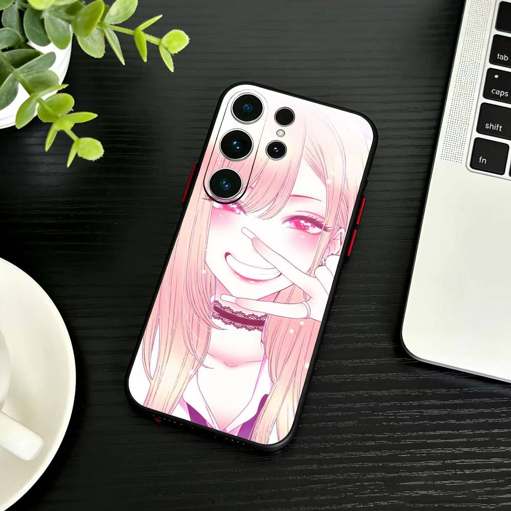 

S-Darling Marin Kitagawa Colorful Silver Phone Case For Samsung S26,S25,S24,S23,S22,S21,S20,Ultra,Plus,FE Black Soft Cover Samsung S21plus