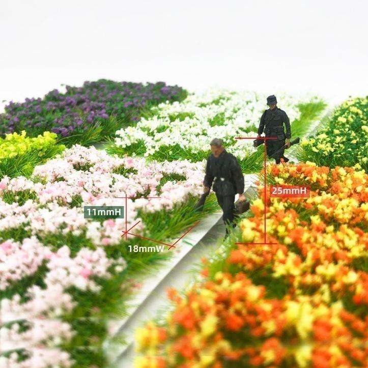 Sand Scene Scenery Material Artificial Grass Bushes Miniature Greenery Plant Cluster Decor Simulation Flower Grass Tufts Model