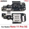 USB Dock Connector Charging Port Flex Cable For Xiaomi Redmi Note 1 1A 6 7 8 9 Pro 8T 9S 11 Pro Charger Board With Mic Module