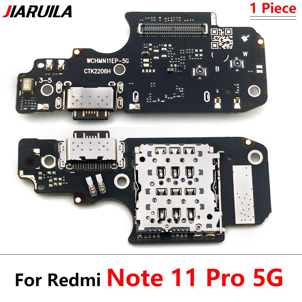 USB Dock Connector Charging Port Flex Cable For Xiaomi Redmi Note 1 1A 6 7 8 9 Pro 8T 9S 11 Pro Charger Board With Mic Module