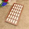 High Quality Wooden Jewelry Display Tray 20 30 42 Slots Ring Organizer Tray Solid Wood Jewelry Ring Storage Display Custom Logo