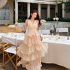 Holiday Style Waist Cake Skirt V-neck Suspender Dress Women's Spring and Summer Are Especially Beautiful Waist Skirt