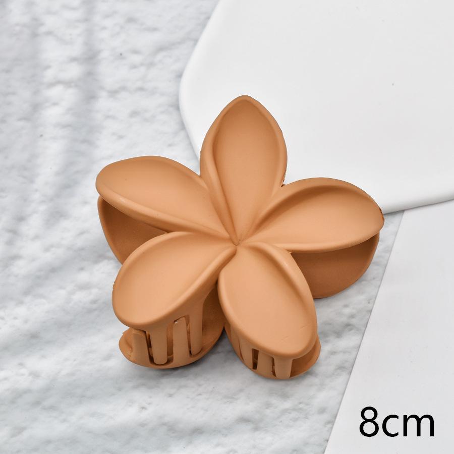 7cm Frangipani Hair Claw Clip - Colorful, Versatile Updo & Ponytail Accessory