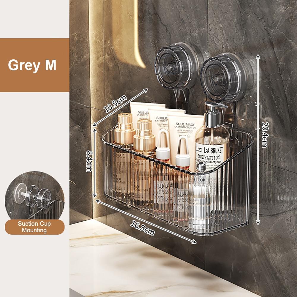 1 Stück Hängendes Saugbecher-Aufbewahrungsregal Kosmetik-Organizer Küchen-Badezimmer-Zubehör