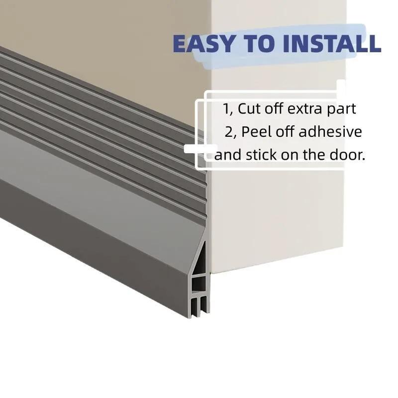 1PC 1m/39.37inch Door Bottom Seal Strip Flexible Windproof Insect-proof Noise Reduction Home Draft Stopper Tear-resistant Seal B