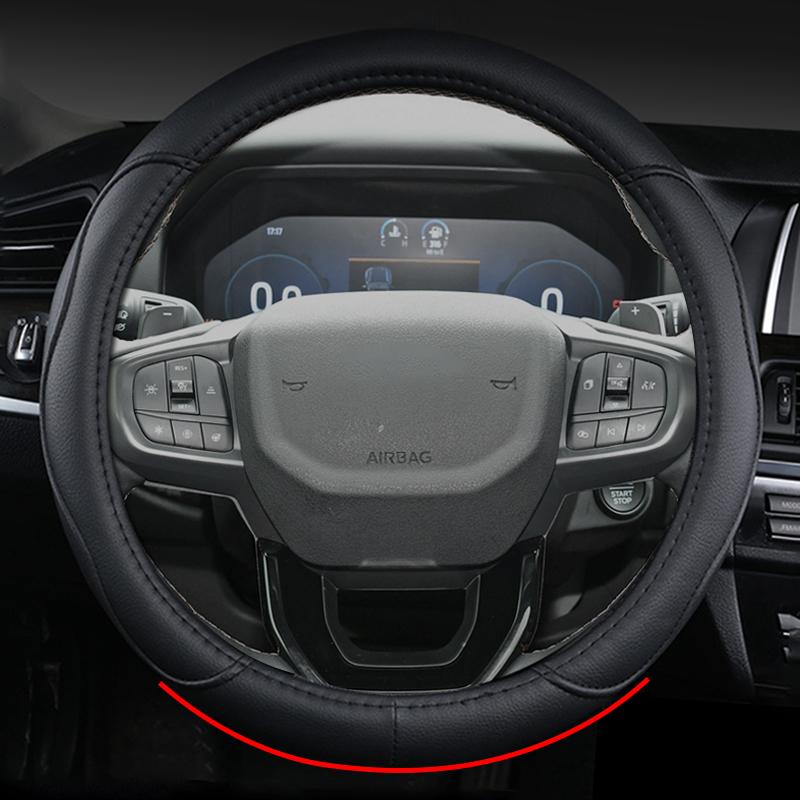 O Type Car Steering Wheel Cover Wrap For Ford Ranger 2018 2019 2020 2026 2026 2026 2026 Auto Accesorioss Holder Protector