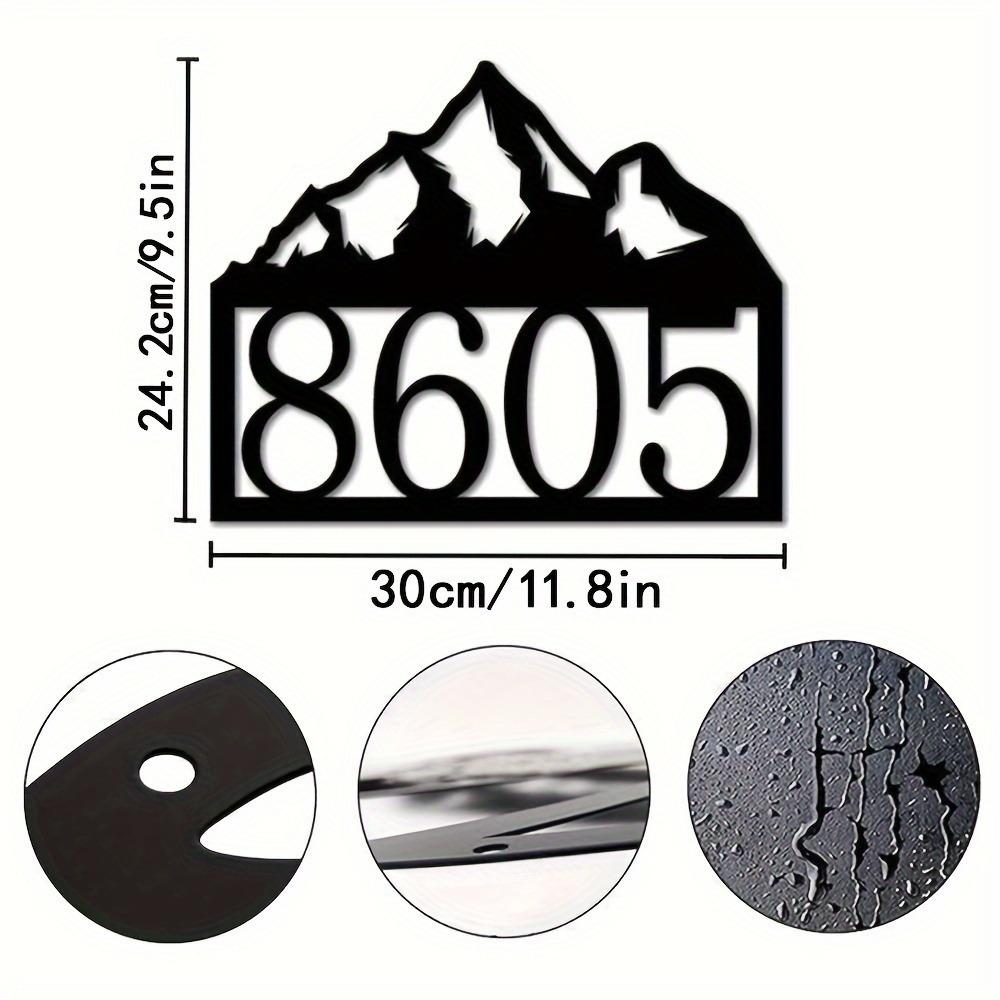 

Metal Address Sign Mountain Rustic Outdoor Wall Decor Garden Home Gift