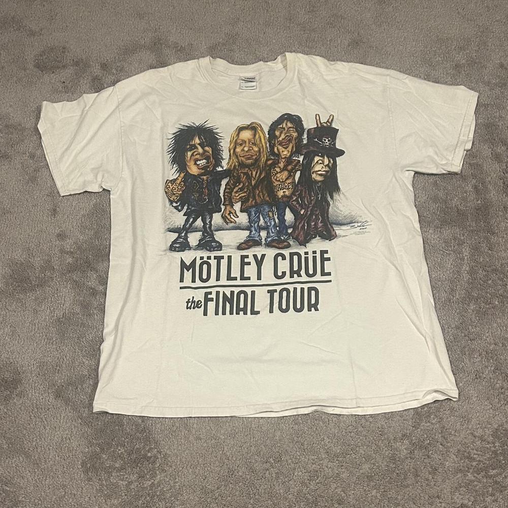 2014 Mötley Crüe финальный тур двусторонняя футболка с персонажами Унисекс футболка M