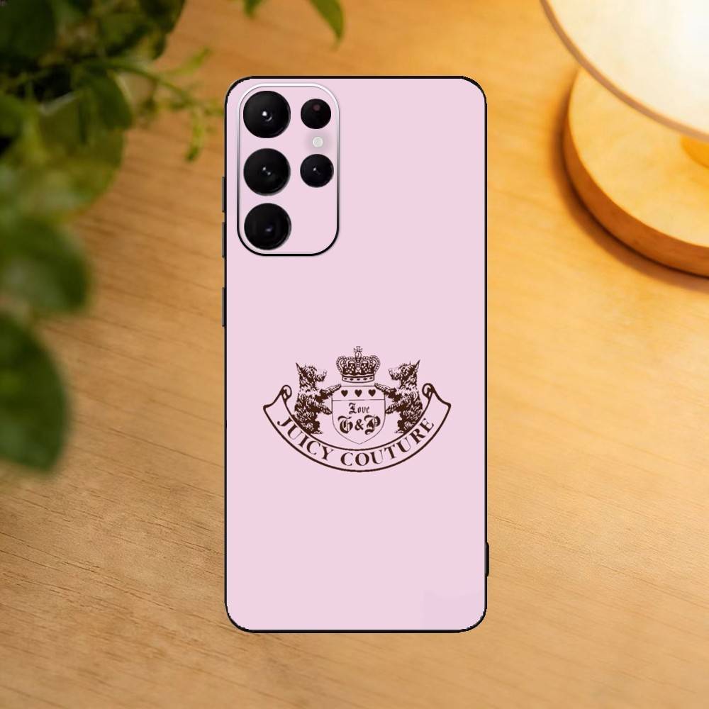 J-Juicy C-Couture Phone Case For Samsung S25,S24,S21,S22,S23,S30,Ultra,S20,Plus,Fe,Lite Black Shell