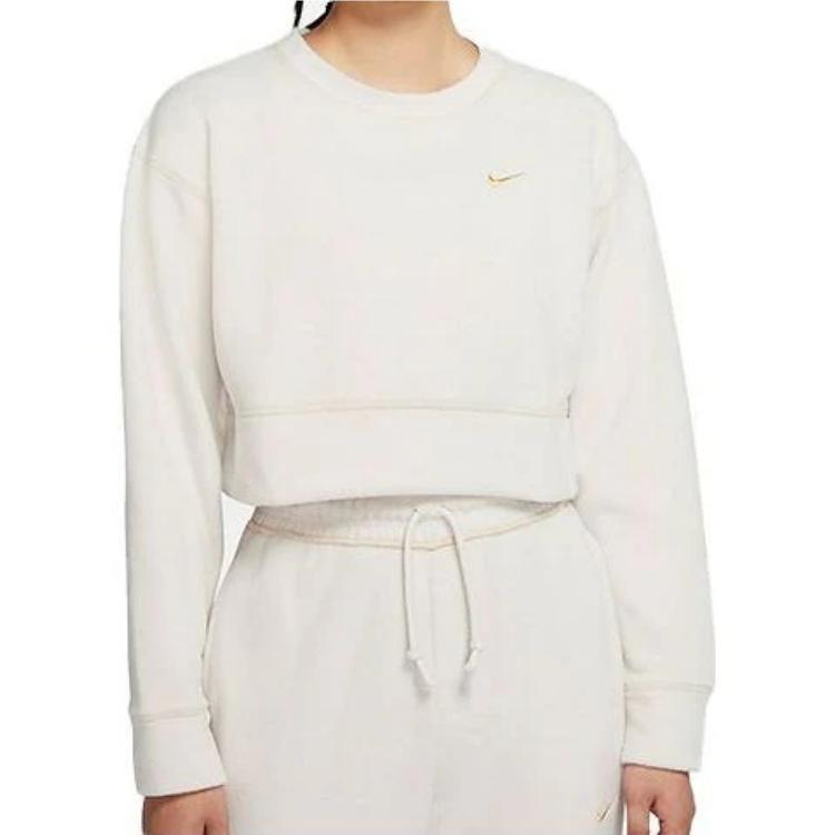 Nike Sweatshirts Women's Gold Crew Neck Moderate Regular CU6094-104
