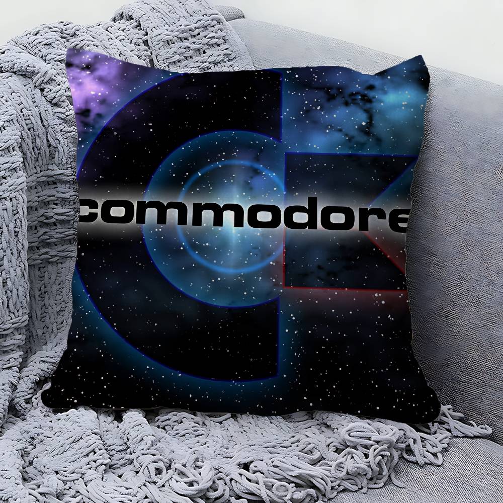 C-CommodoreS LOGO Pillow Gift Home Office Decoration Bedroom Sofa Car Cushion Cover Case 45x45