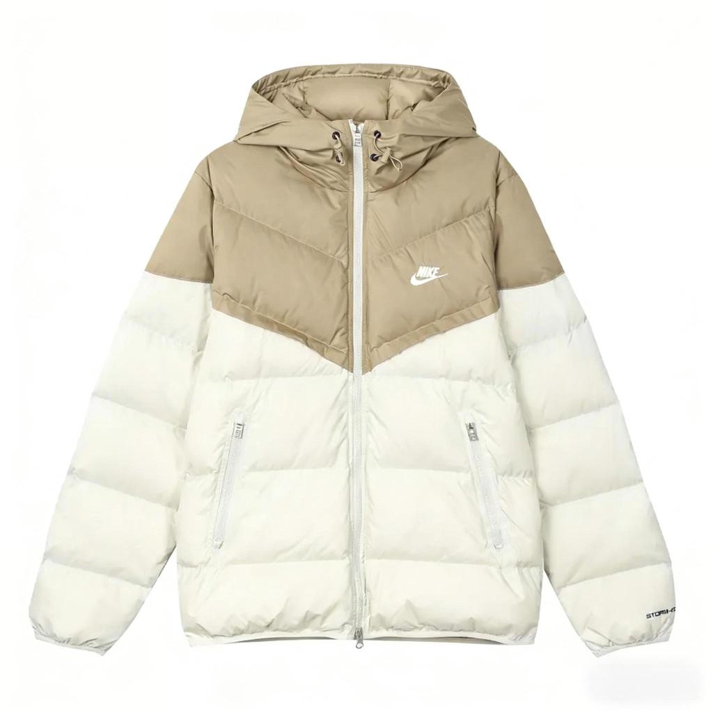 Nike Storm FIT Storm FIT Windrunner PrimaLoft color blocked windproof and waterproof hooded casual sports bread down jacket for men