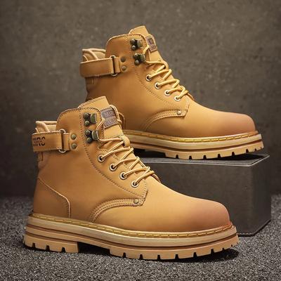 Herren High Top Echtleder Schuhe Mode Motorrad Stiefeletten für Herren Outdoor Schnürstiefel Botas Neuankömmling Motorradstiefel