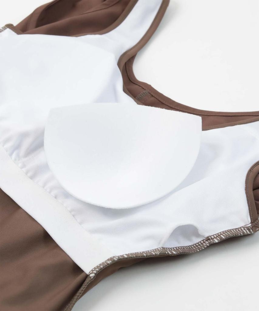 Seedless DAXM0429 Women's Simple Tank Top All-in-One Swimsuit, Size M, Black