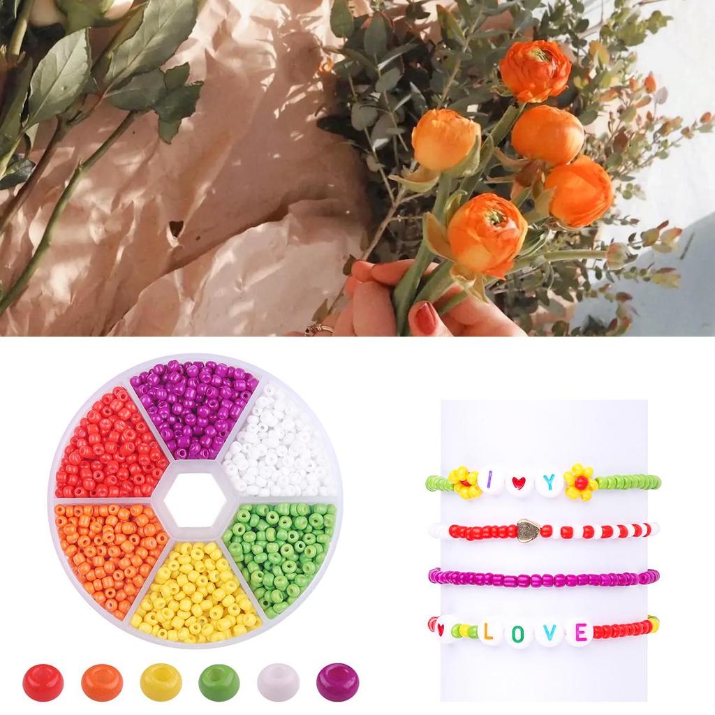 1 set/pungă 3mm vopsea de copt, culoare solidă, mărgele de mei, bricolaj, brățară, colier, cercei, accesorii pentru bijuterii