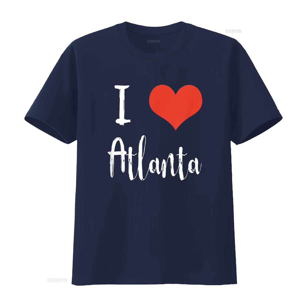 I Love Atlanta T Shirt vintage Washed Top For Everyday Wear Slightly Soft Stylish Versatile fashion homme designer clothes