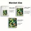 green mushroom forest 2D Flat Pattern Flannel Blanket High quality All Seasons Warmth and Comfort Perfect for Christmas Gifts.MMT0918432