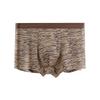 Leopard Print Ice Silk Men's Mid-Waist Boxer Briefs - Comfortable, Stylish, and Sexy for All Seasons