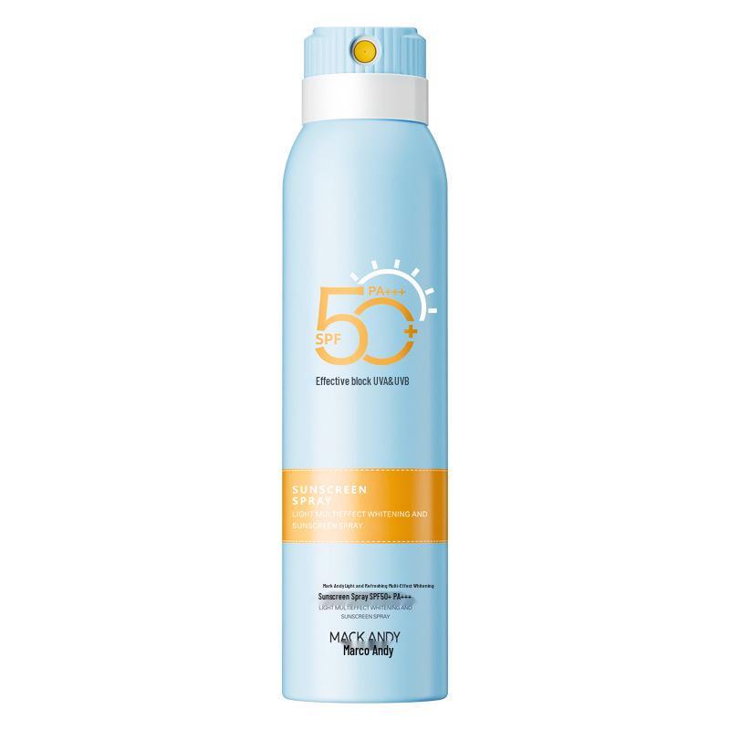 Marcandy Multi-Effect Whitening Sunscreen Spray SPF50, Non-Greasy, Full Body UV Protection. Regular Size
