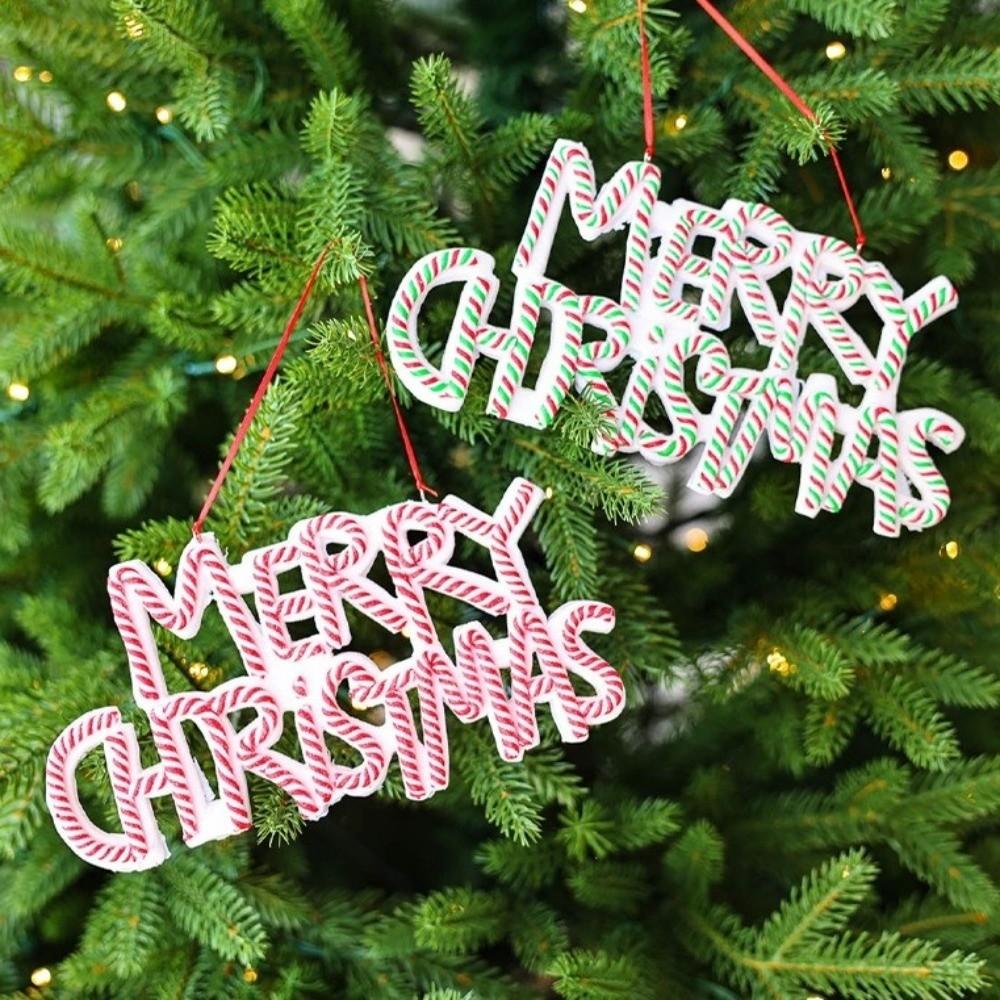English Letter Merry Christmas Letter Pendant Plastic Xmas Tree Ornaments Christmas Tree