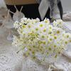 Artificial Flowers White Silk Daisies for Home Decor Nordic Japanese Style Versatile Flexible Stems Maintenance-Free Long-Lasting Freshness Floral