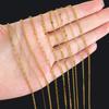 No Fade 1M 2Meter Stainless Steel Gold Plated Lips Chains DIY Chain for Needlework Necklace Bracelet Jewelry Making Accessories