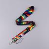 Herzform Aufdruck Regenbogen Lanyard Kartenhalter DIY Vielseitiger Ausweishalter Tragbare ID-Kartenhülle Busticket Halter Tragbar