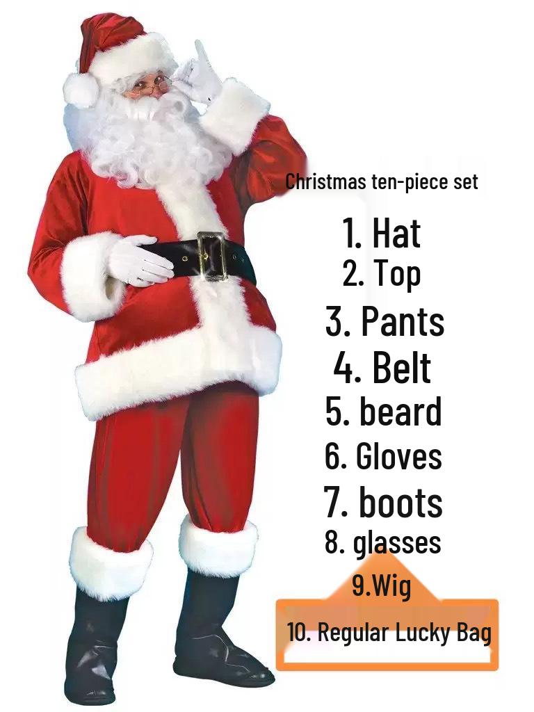 Weihnachtsmann Übergröße Extra Dickes Weihnachtskostüm - Klassischer Stil