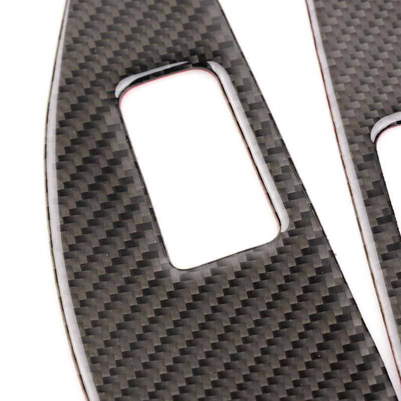 Car Interior For Subaru Forester 2013 2014 2015 2016 2017 2018 LHD/RHD 4pcs Soft Carbon Fiber Window Switch Buttons Panel Trim