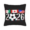 Soccer Football WM 2026 Pillow Cover  Square Cushion Cover Funny Pillow Case For Couch Sofa Bedroom