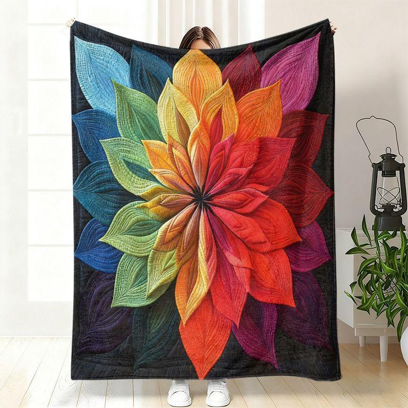 VIKAMA Sonnenblumen Flanell Decke für Schlafzimmer Wohnheim Nickerchen Decke Sofa Überwurf Decke Klimaanlagen Decke Heimdeko